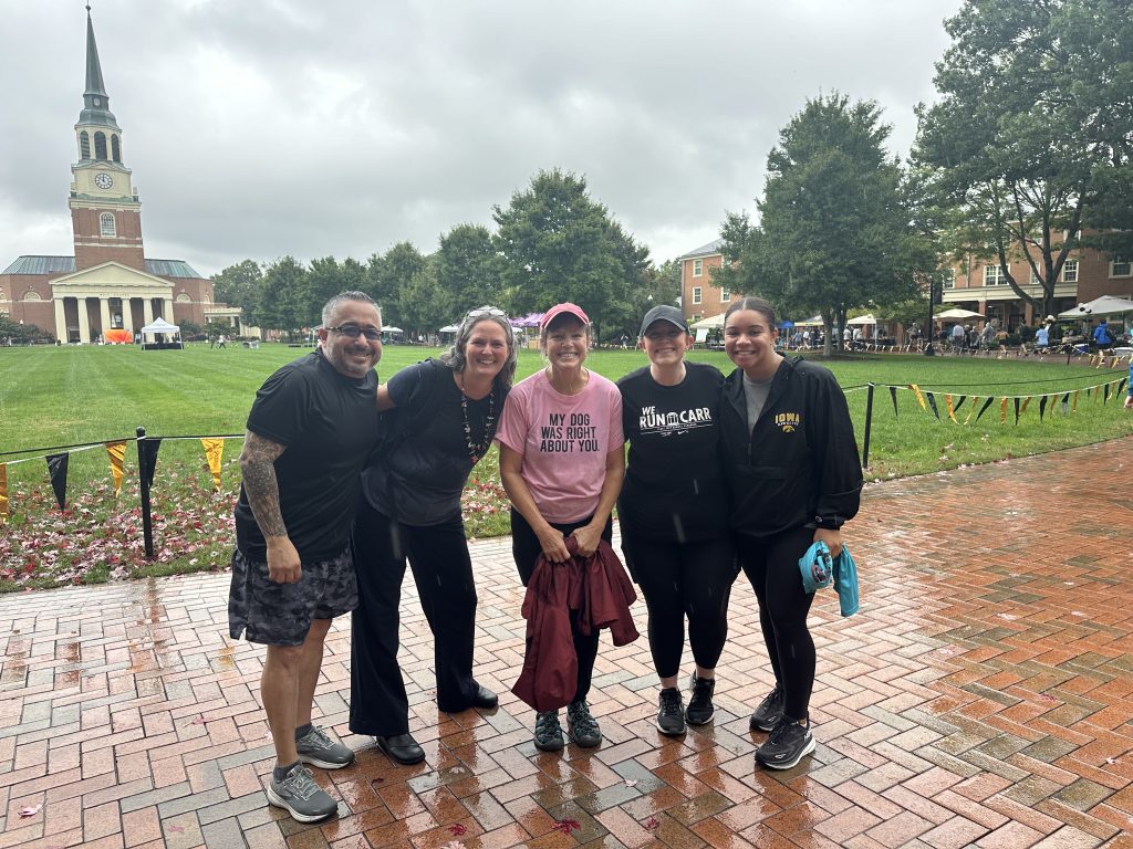 Faculty, staff, and students at Hit the Bricks