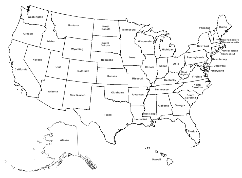 Map of the United States