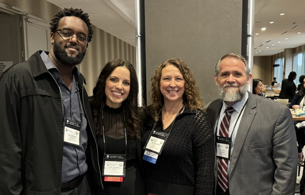 Jabari Adams, Isabel Farrell, Amy Grybush, and David Johnson at the SACES Conference 2024.