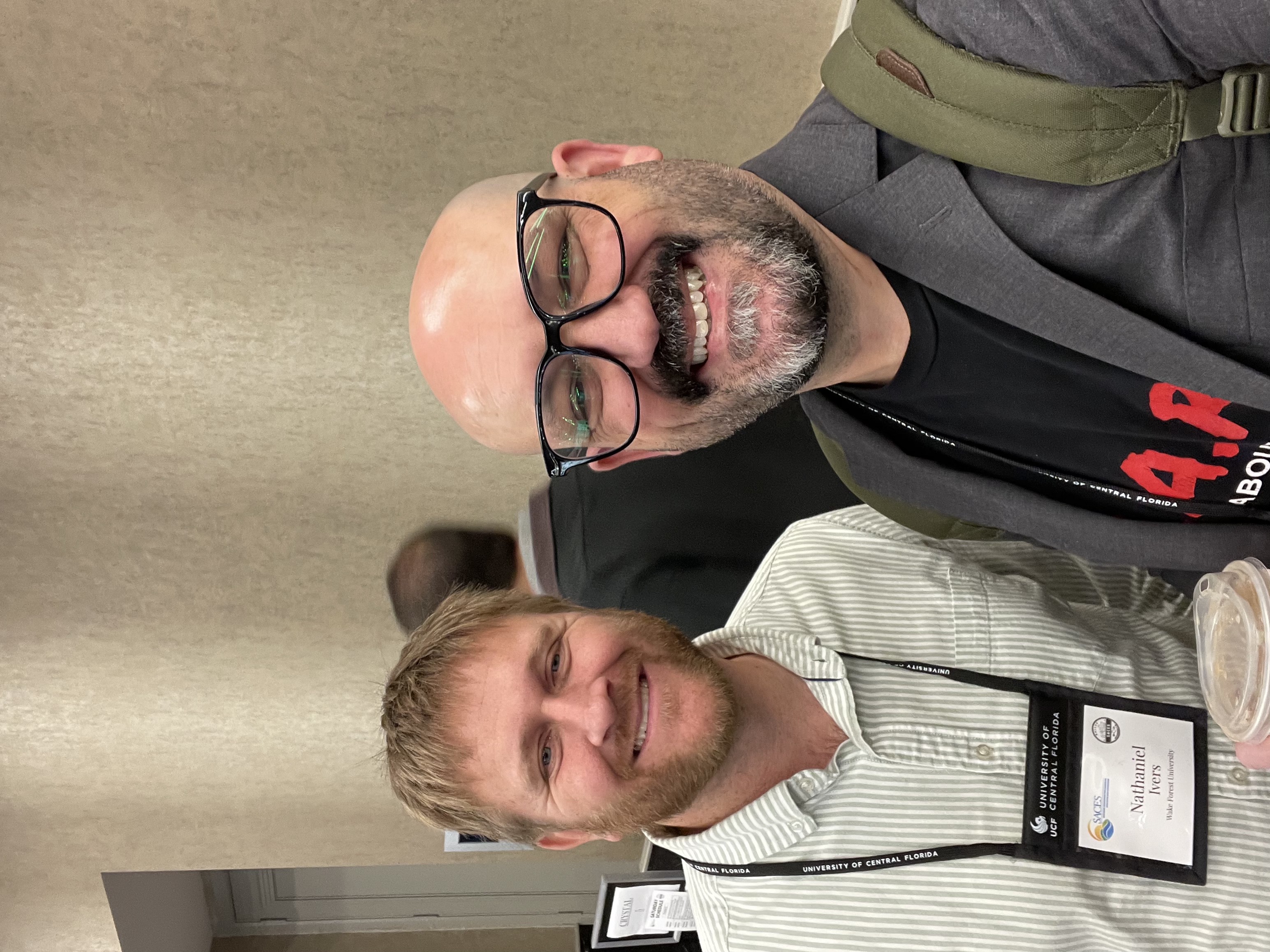 Nate Ivers and George Stoupas at the SACES Conference 2024.