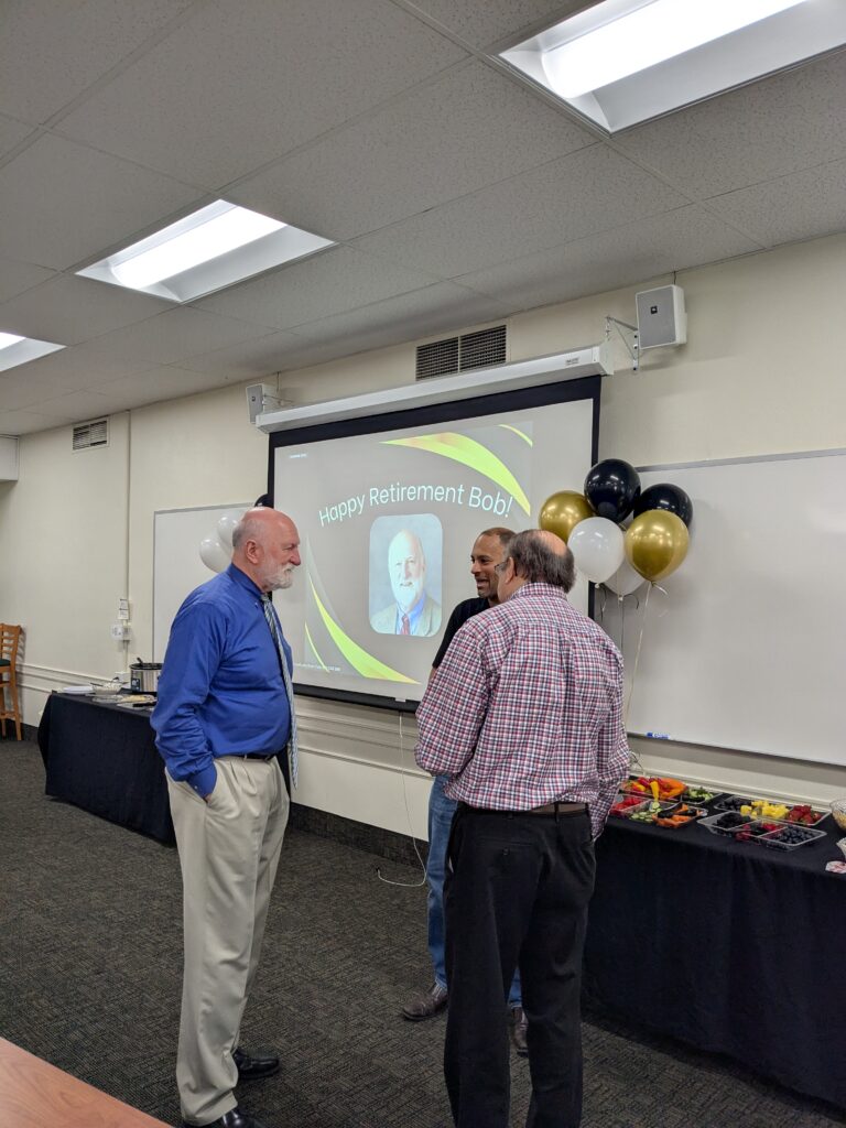 Dr. Bob Nations and guests at his retirement celebration.