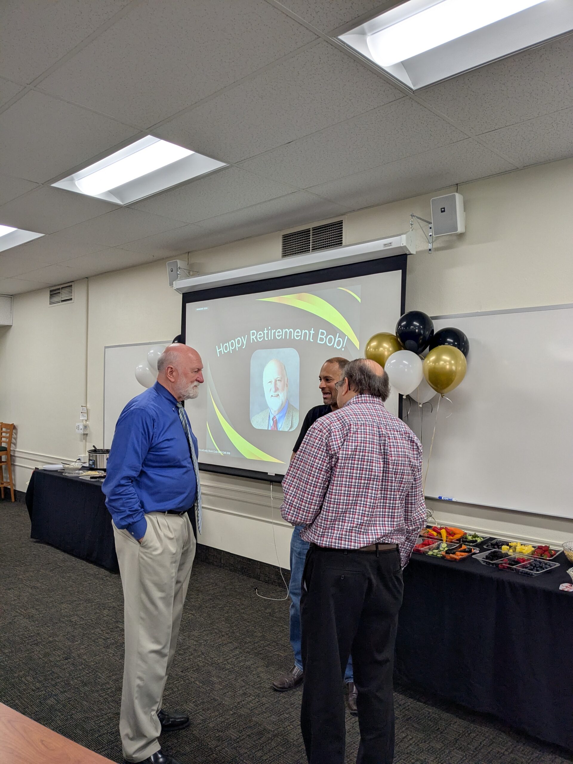 Dr. Bob Nations and guests at his retirement celebration.