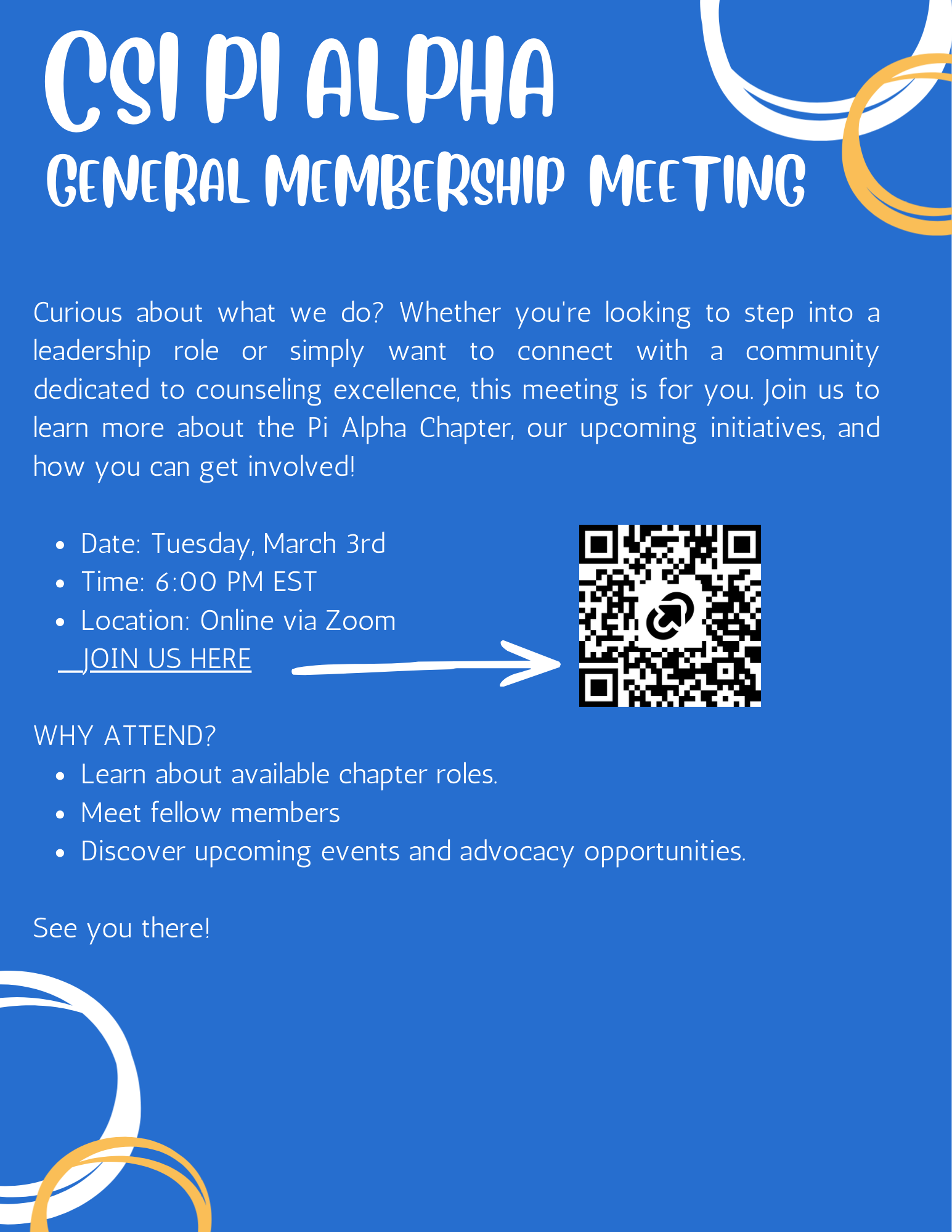 CSI Pi Alpha General Membership Meeting