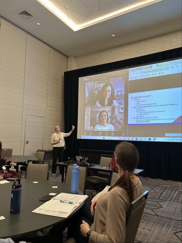 Drs. Sarah Moore, Brittany Wyche, and Erin Binkley present at NCCA Conference 2026.