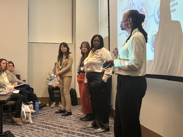 Dr. Tameka Grimes, Dr. Michelle Ghoston, and two WFU Counseling Graduate Students present at NCCA Conference 2026.