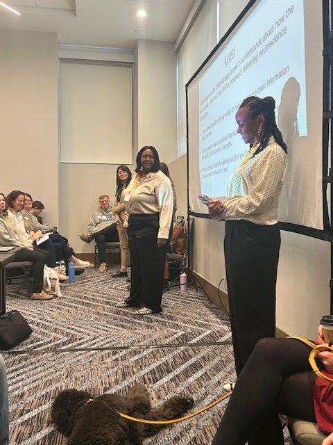 Dr. Tameka Grimes, Dr. Michelle Ghoston, and two WFU Counseling Graduate Students present at NCCA Conference 2026.