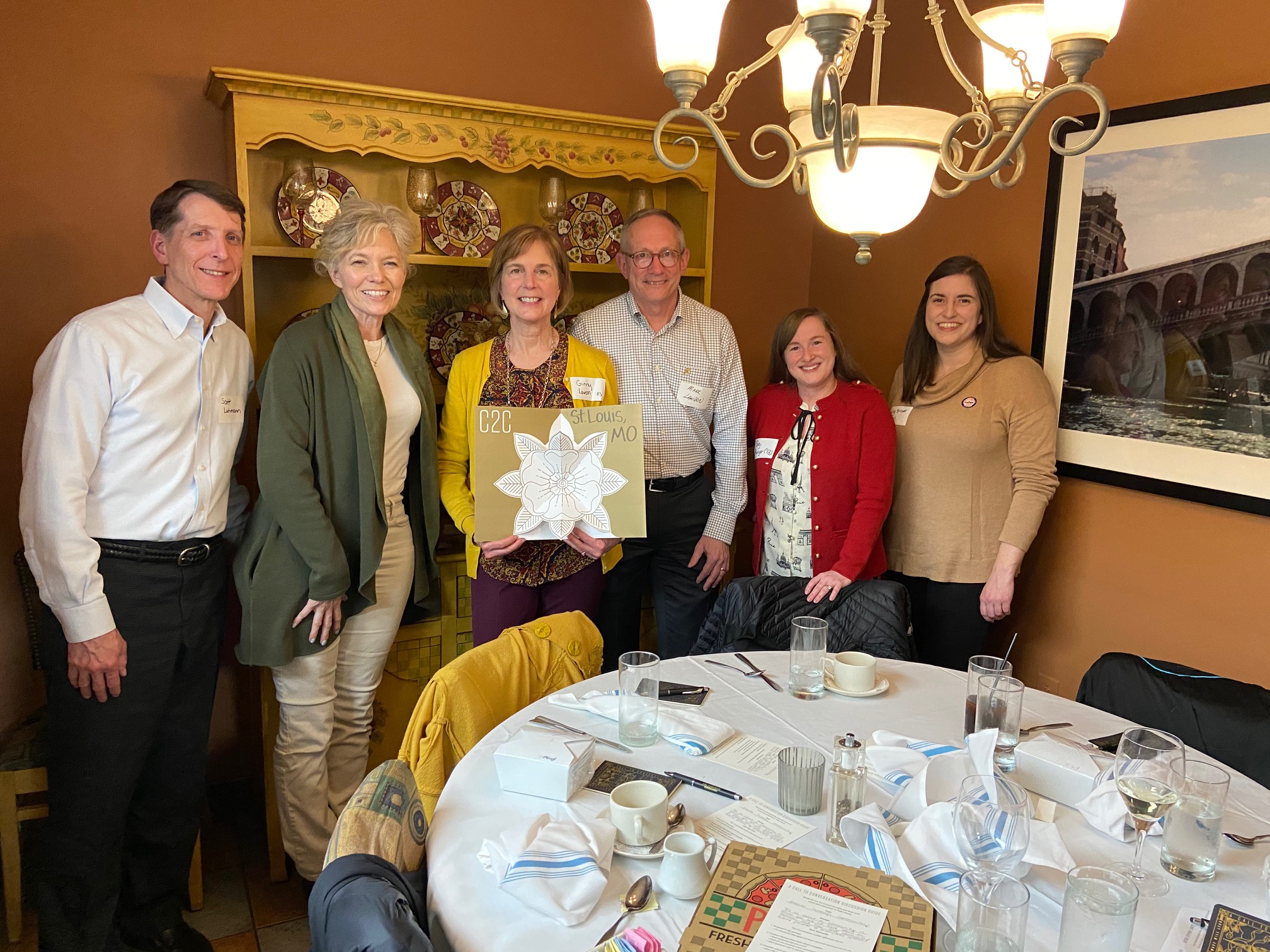 Group of six participants at the C2C in St. Louis on March 10, 2020.