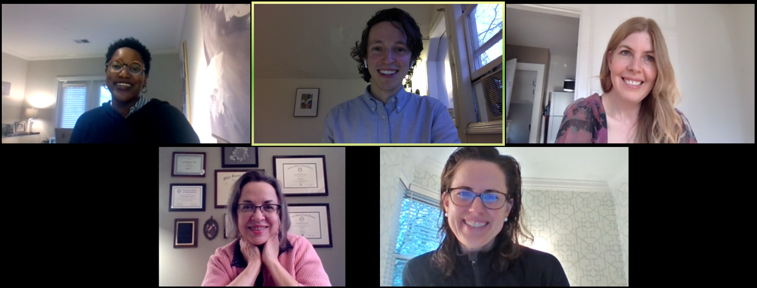 Screenshot of participants in a Virtual Call to Conversation
