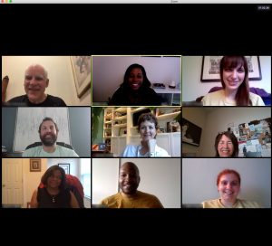 Screenshot of participants in a Virtual Call to Conversation