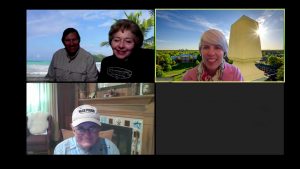 Screenshot of four participants in a Virtual C2C on Zoom