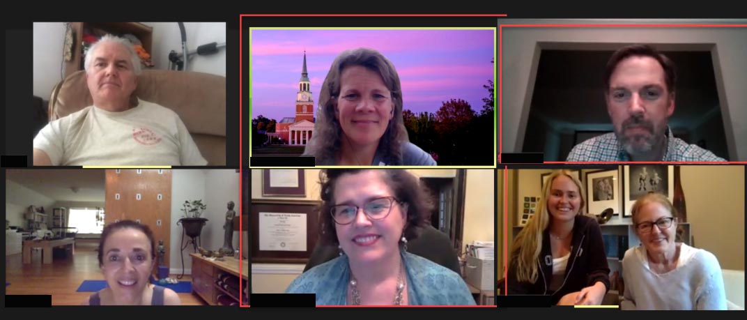 Screenshot group photo of a virtual Call to Conversation