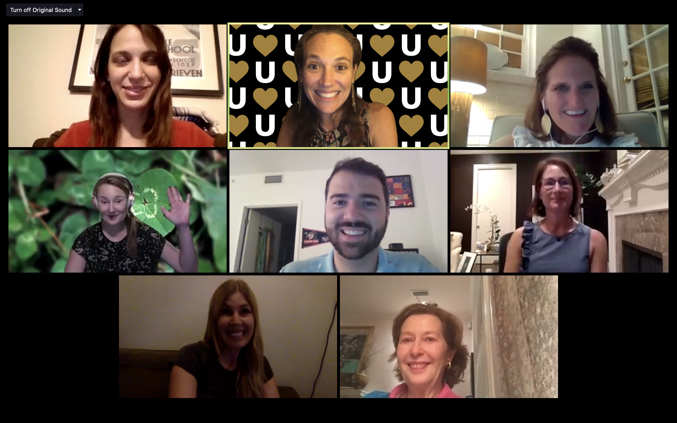 Screenshot group photo of participants in a virtual Call to Conversation