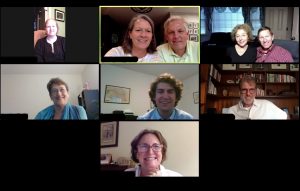 Screenshot group photo of nine participants in a Virtual C2C