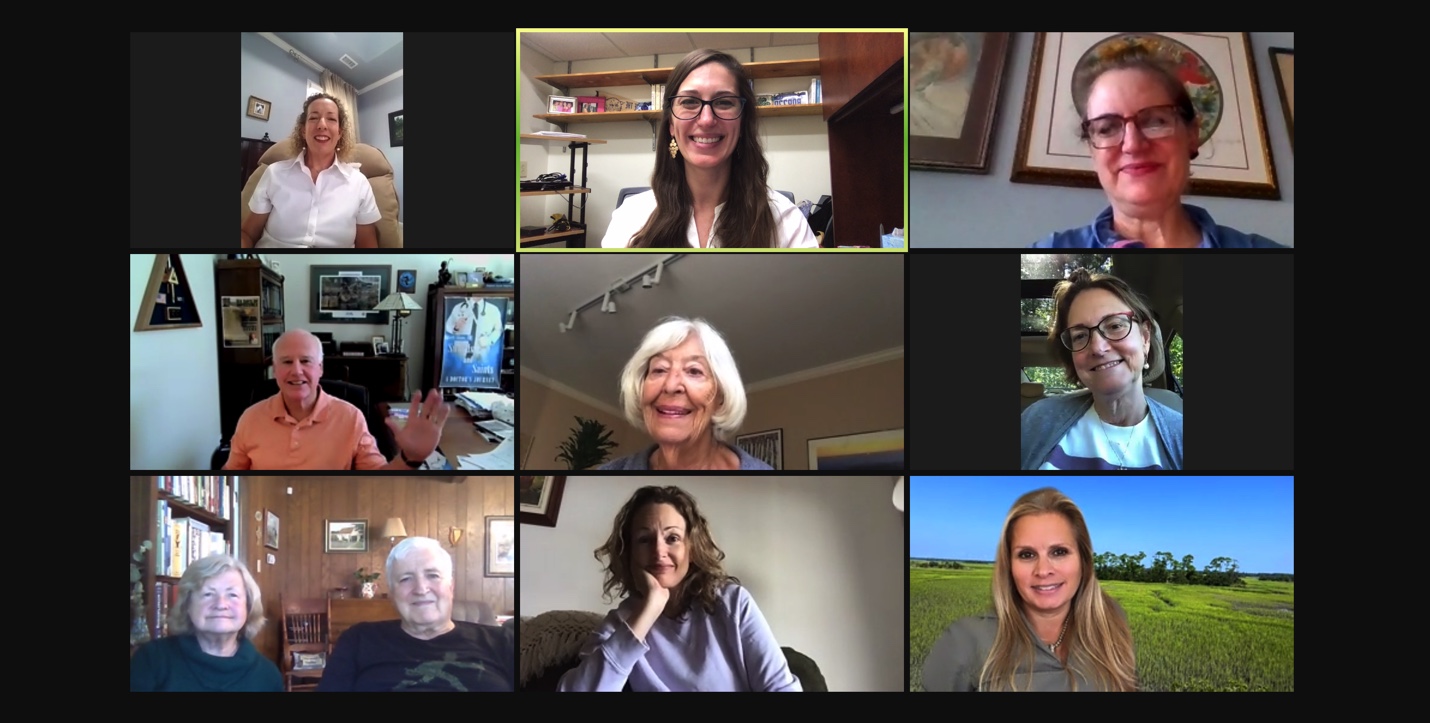 Screenshot group photo of 10 participants in a Virtual C2C