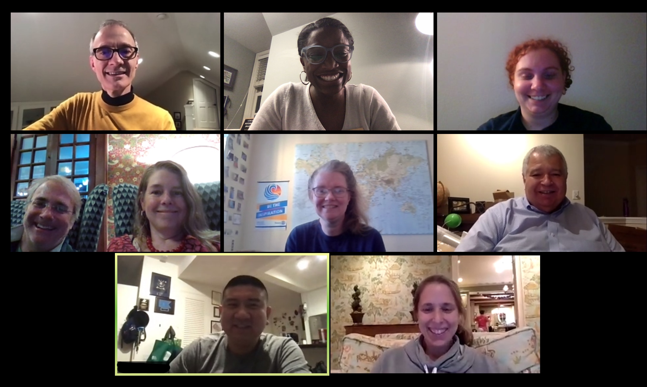 Screenshot of participants in a virtual C2C