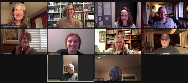 Screenshot group photo of participants in a virtual C2C 
