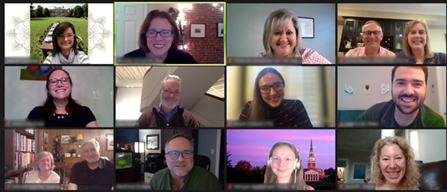 Screenshot group photo of 14 participants in a Virtual C2C