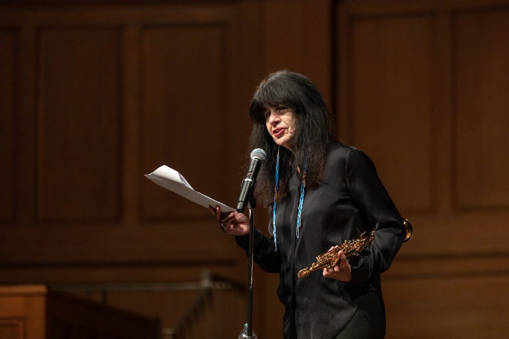 joy harjo on stage