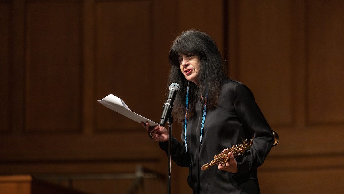 joy harjo on stage