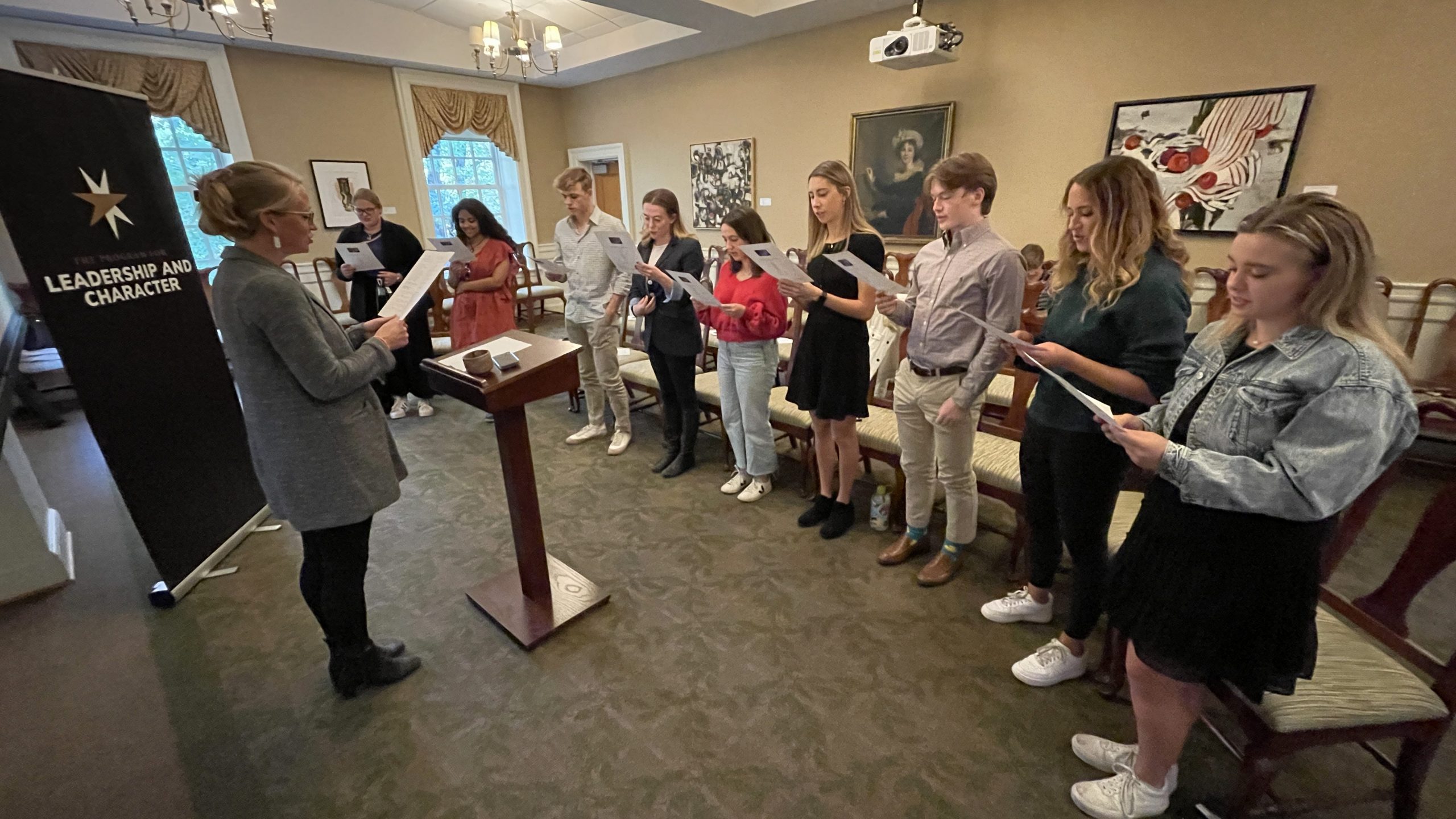 new ambassadors being initiated