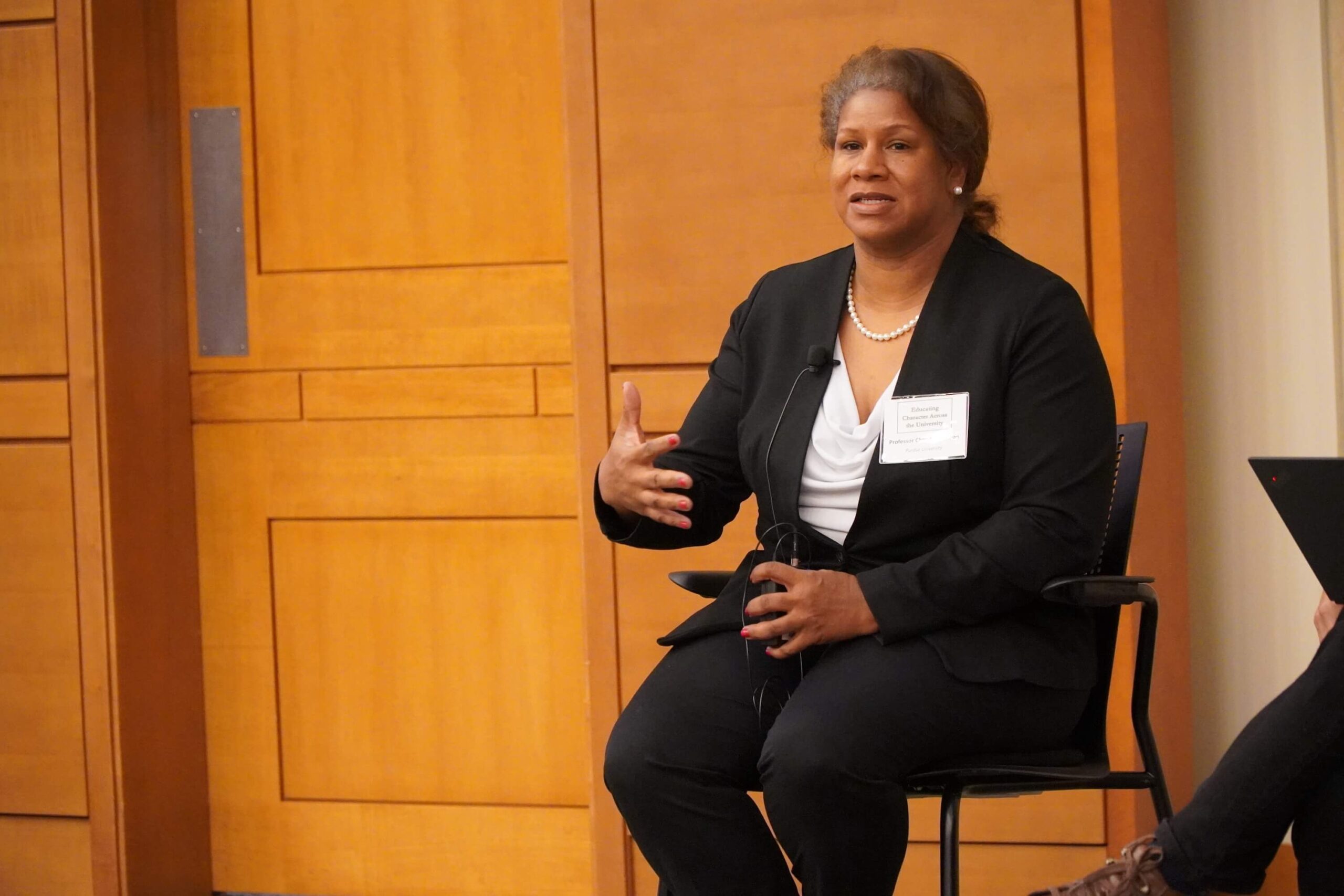 chrystal s johnson presenting at a session