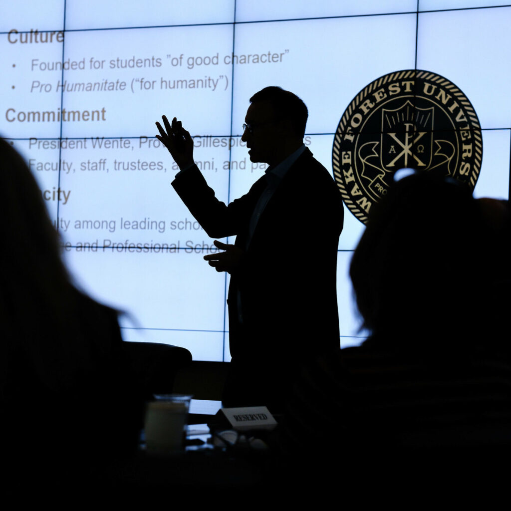 Michael Lamb giving a presentation.