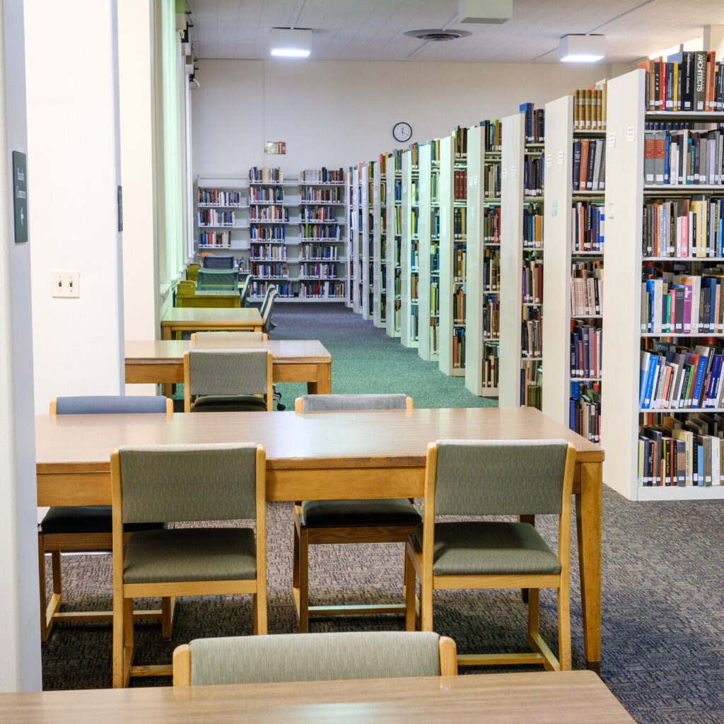 Stacks at ZSR Library at Wake Forest