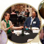 Photos of grantees at ECI workshops.