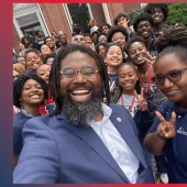 Staff and students of the the Summer Bridge Program at Howard University.
