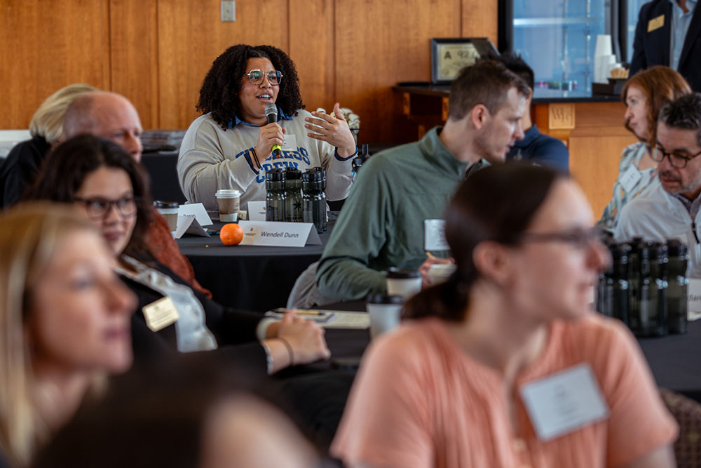 Dorian Shaw participates in the plenary workshop