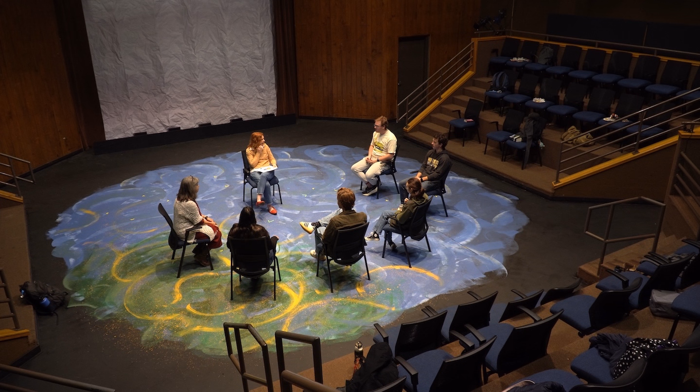 Students in a theater class