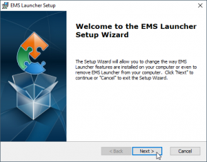 EMS Installer window