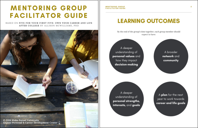 Thumbnail image of the Mentoring Group Facilitator Guide handbook