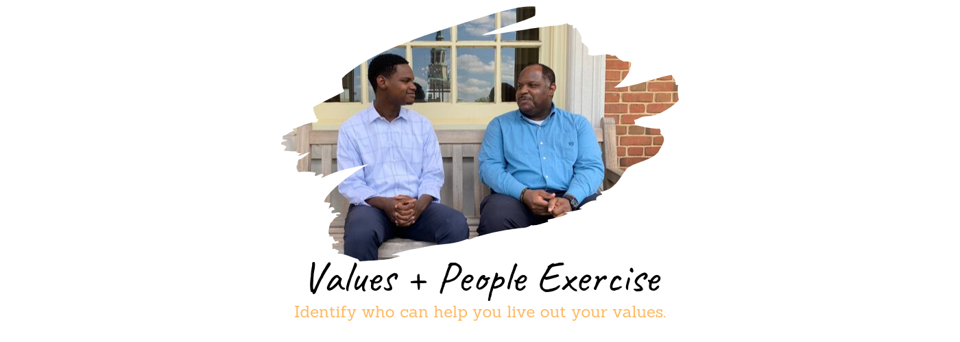 Values + People Exercise. Identify who can help you live out your values.