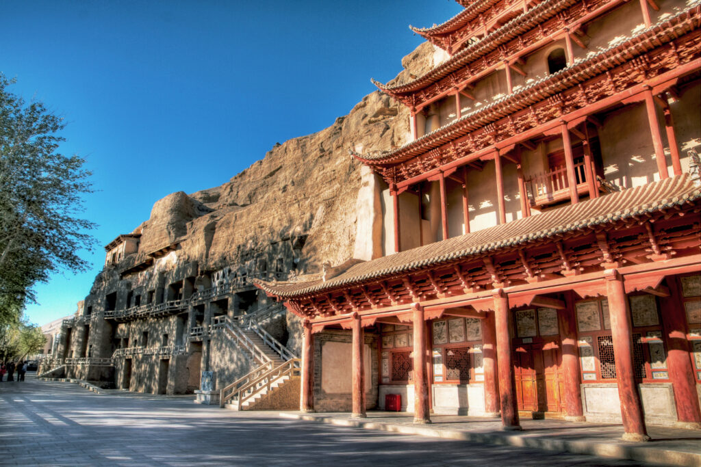 The Mogao Caves in Gansu province, China