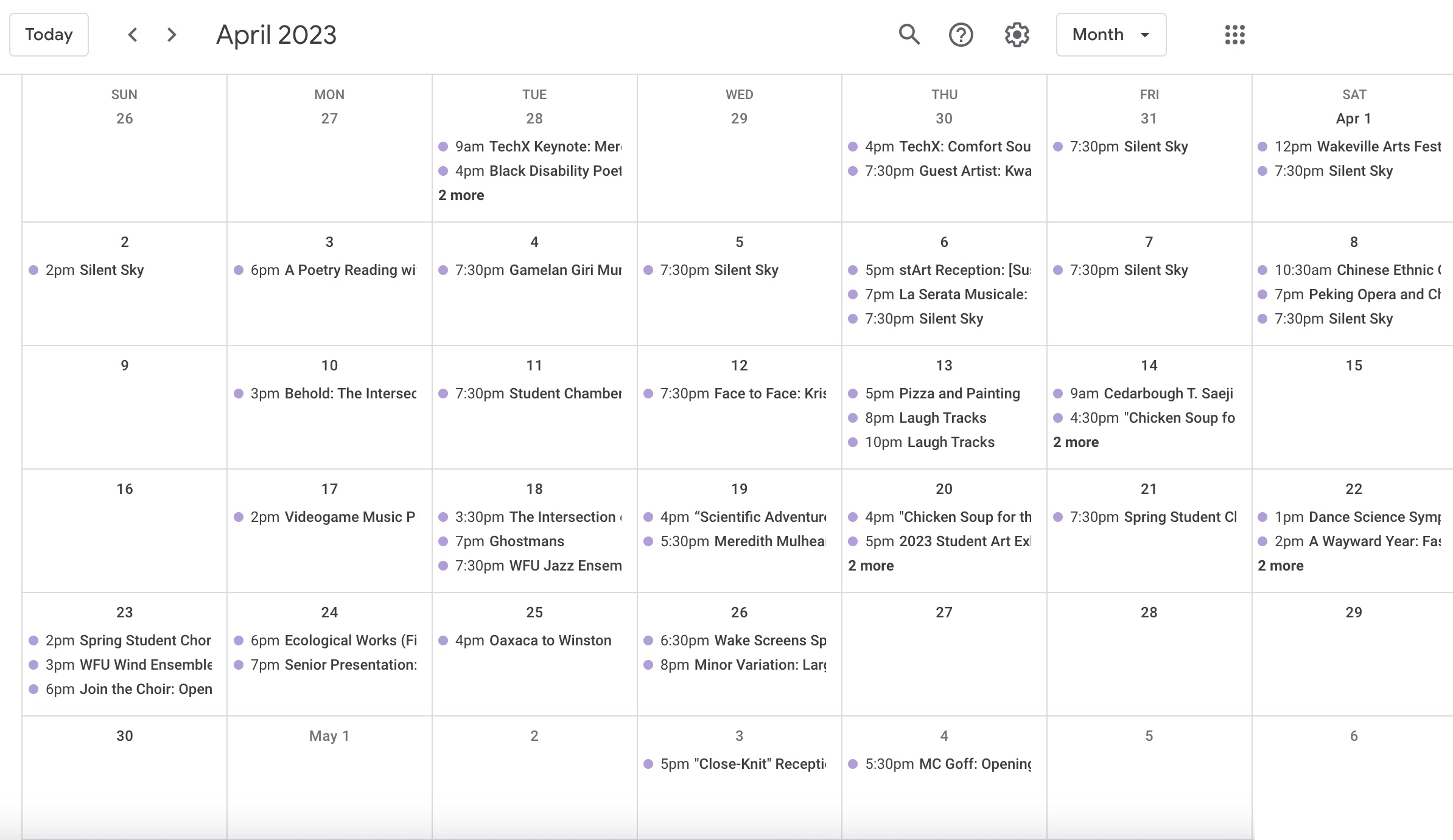 Image of a calendar