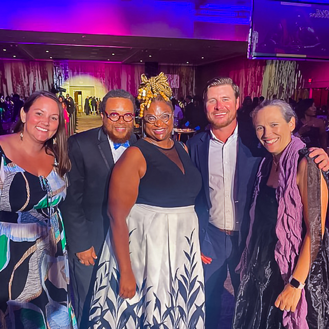 A group of people at the International Black Theatre Festival gala