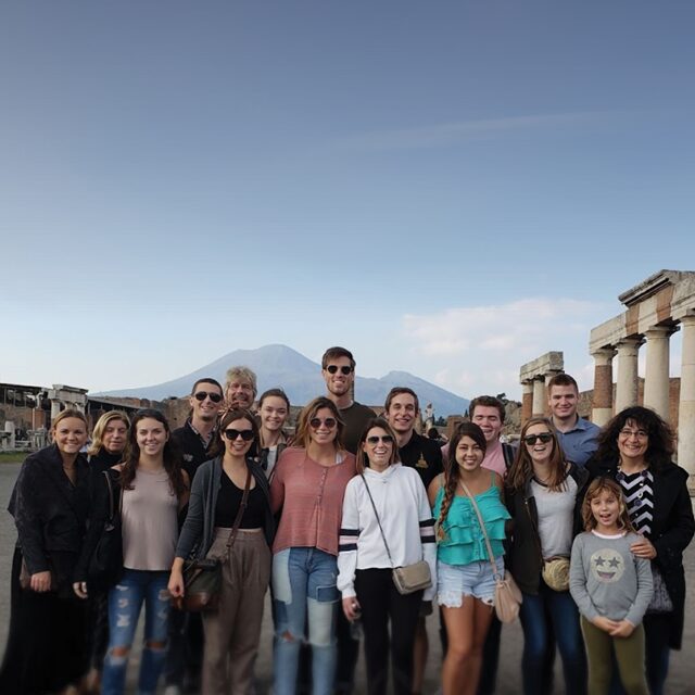 A group of students in Italy