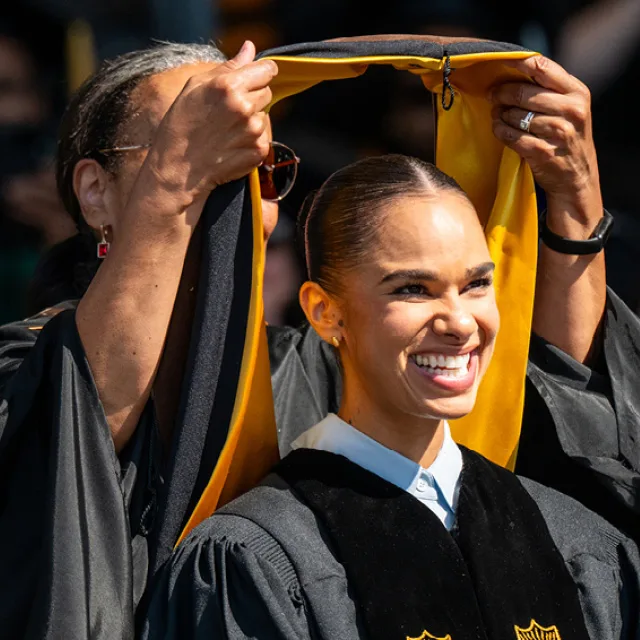 Ballerina Misty Copeland receives honorary degree from WFU Director of Dance Nina Lucas