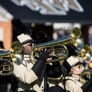 Marching band performers
