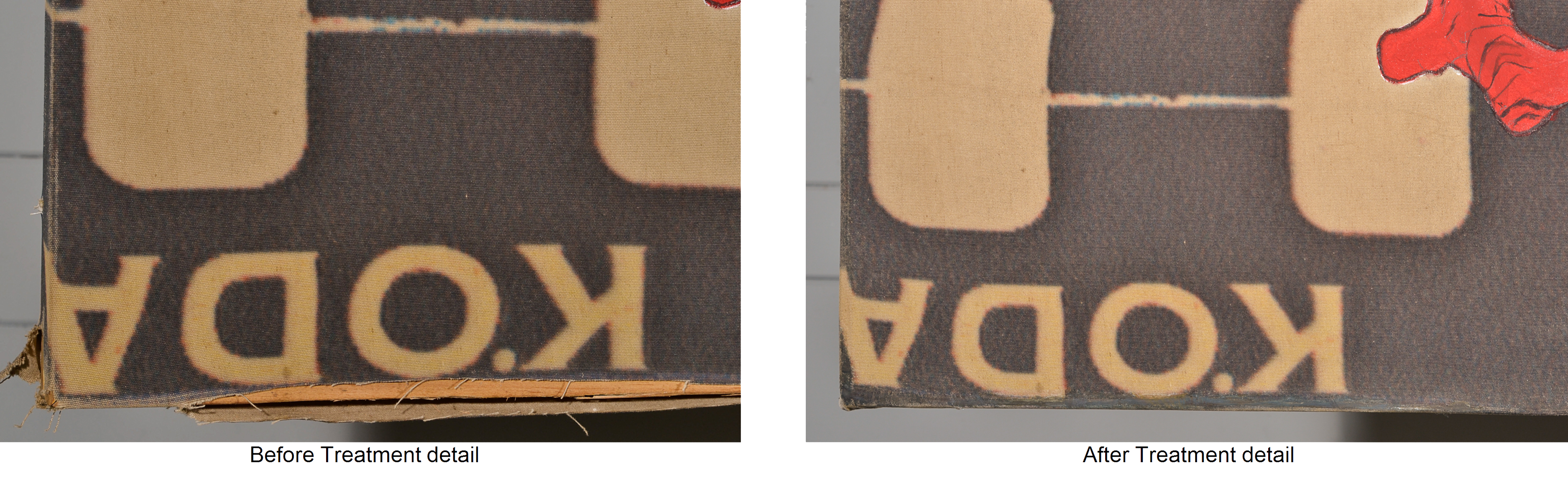 Before and after photos showing a successful conservation effort