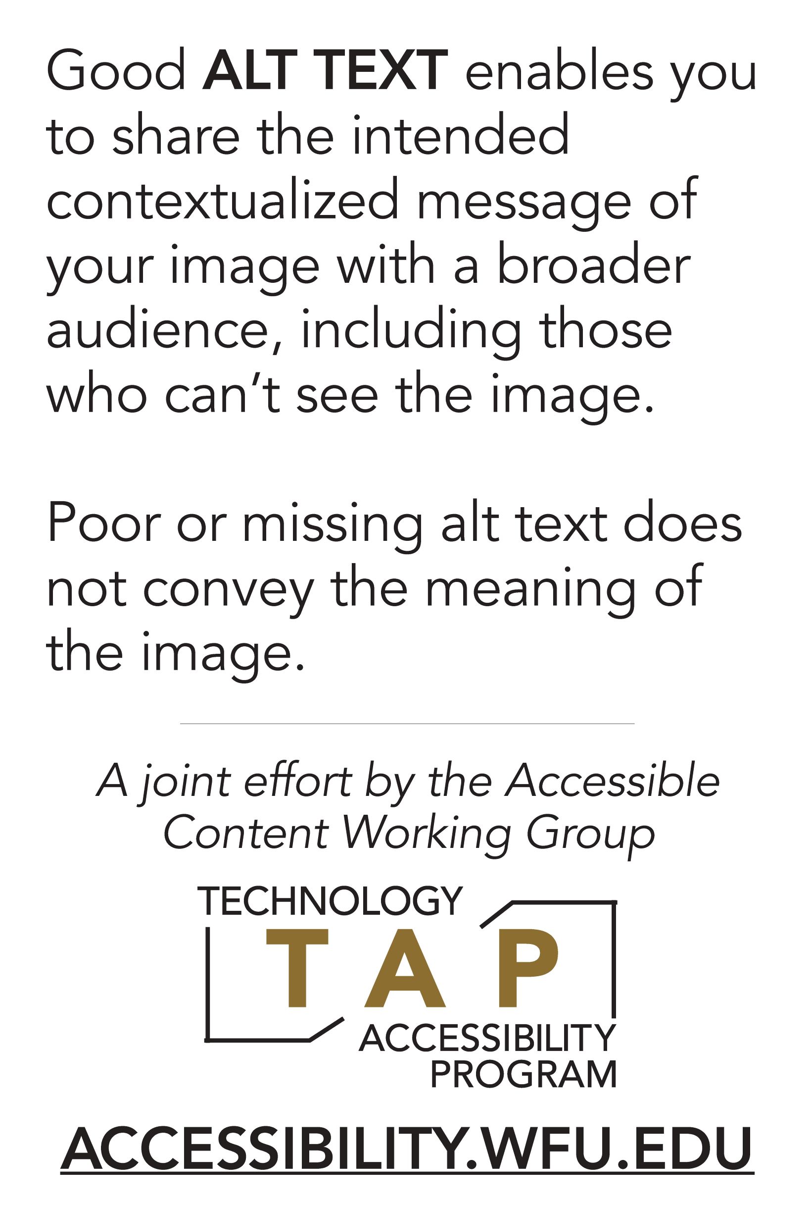 Text shown on back of alt text card is given below.