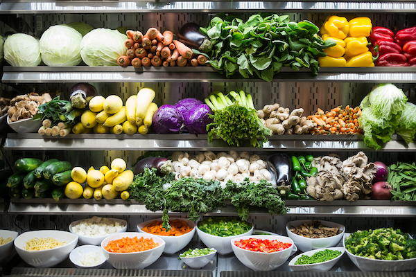 Vegetables in the North Dining Hall Cooler.