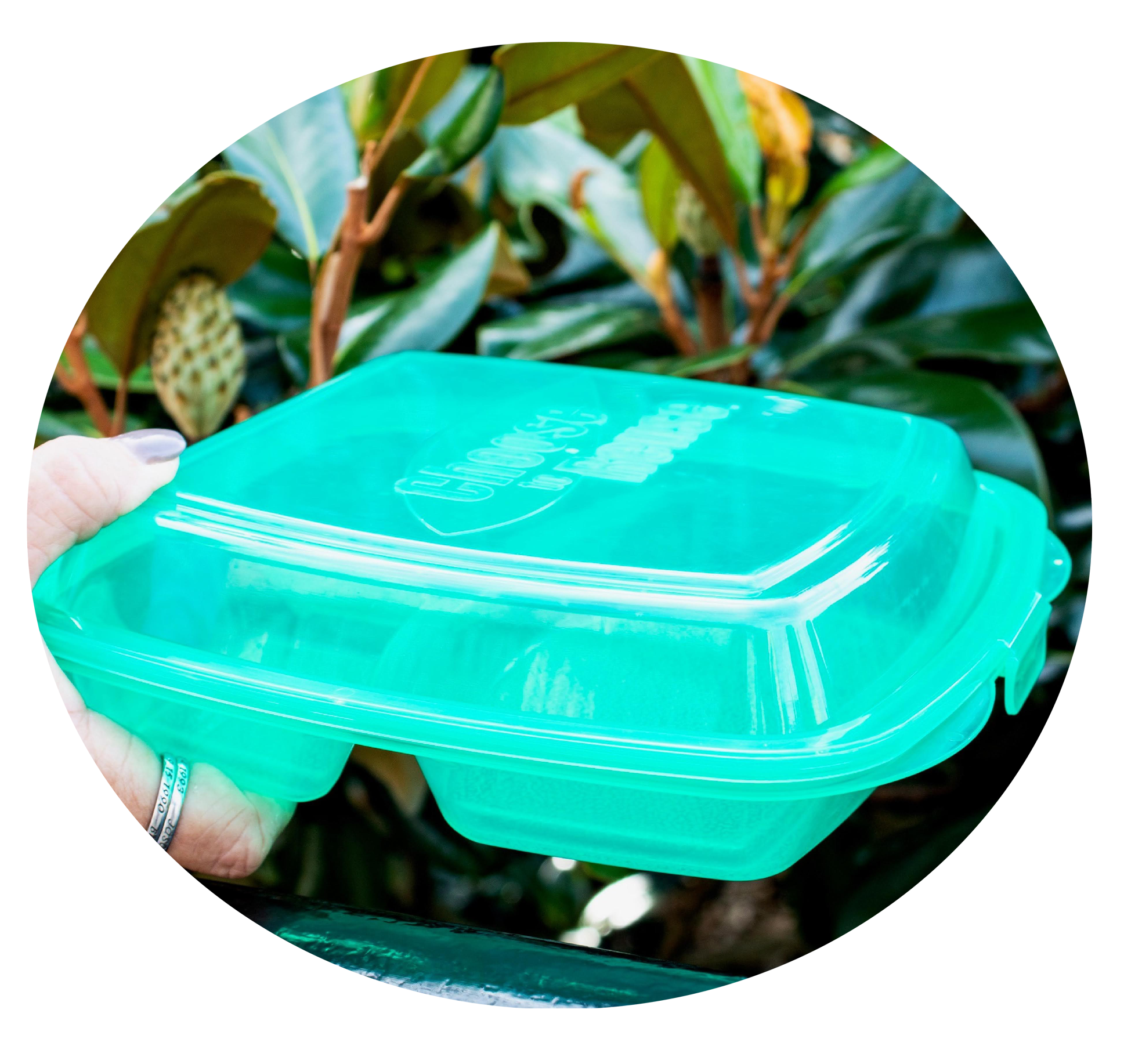Example photo of the To-Go BOx as part of the Green Box Program on campus. 