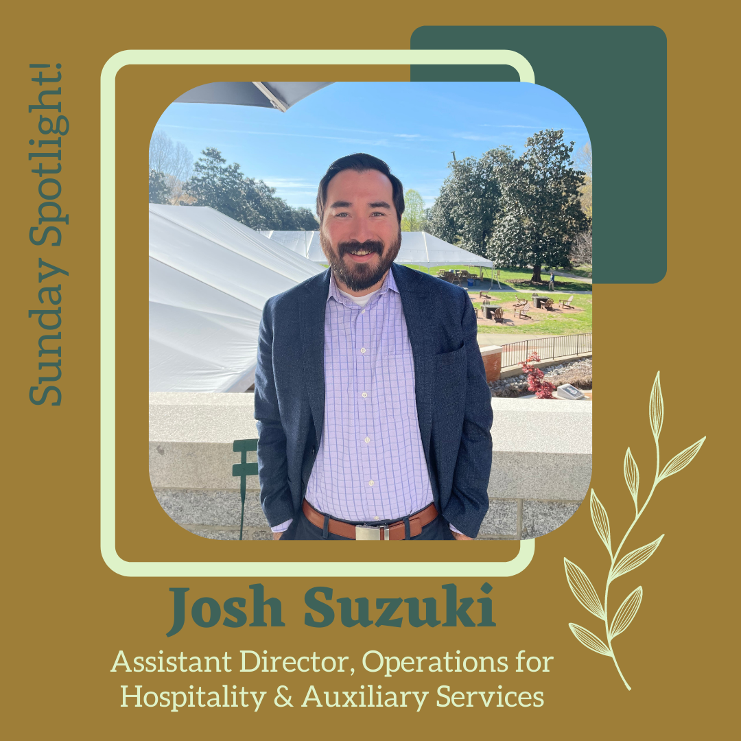 Photo of Josh Suzuki, as the "Sunday Spotlight" for collaboration efforts with the Office of Waste Reduction & Recycling.