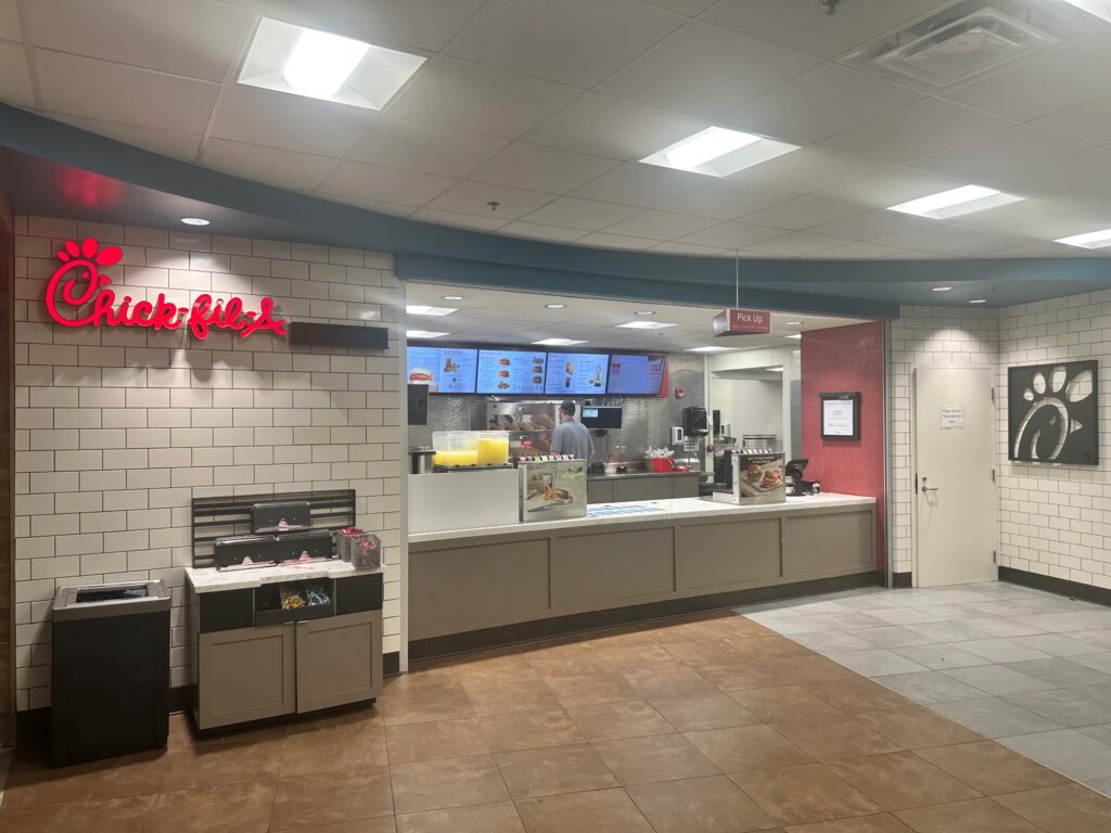 Photo of Chick-fil-A located in the retail dining hall.