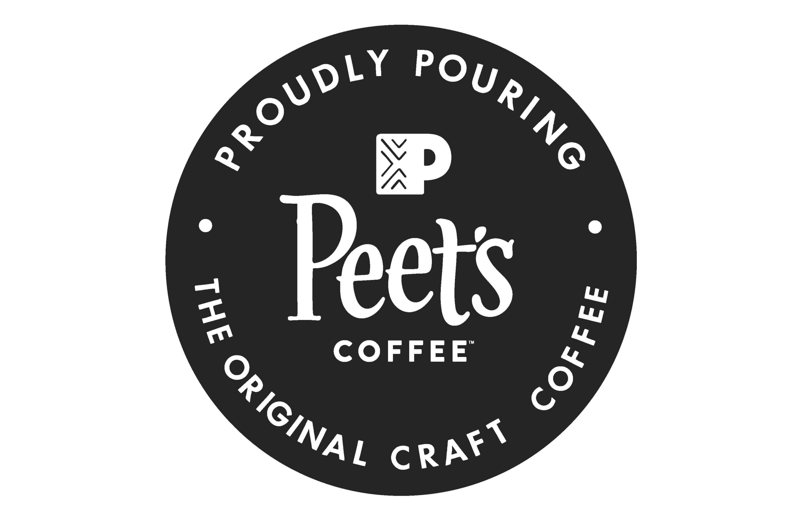 Peet's "Proudly Pouring" coffee Logo