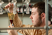Student in lab