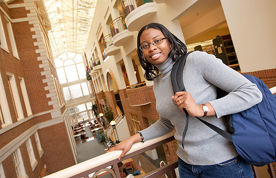 Velvet Bryant in the library