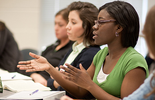 Students in class